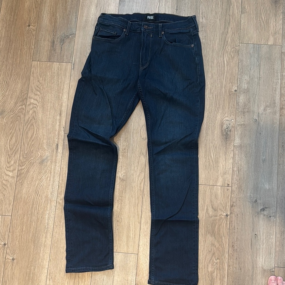 PAIGE Blue Slim Straight Jeans